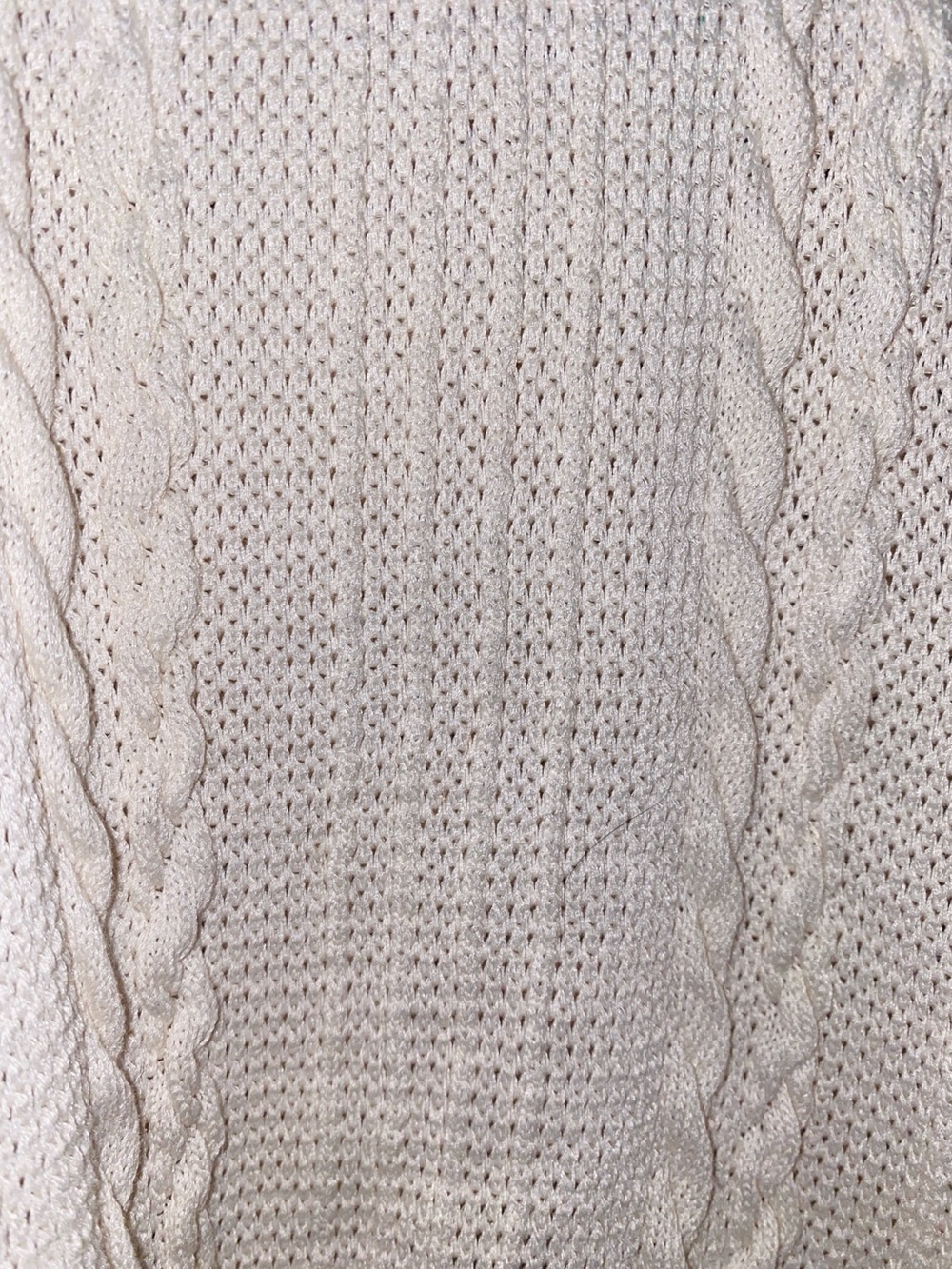 Zara Cream Crochet Knit Crop Sweater Tank Top, Size Medium - Picture 4 of 5